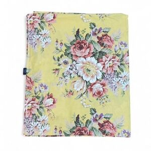 Vintage Ralph Lauren Home Sophie Brooke Queen Flat Sheet Yellow Floral